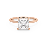 Princess Hidden Halo Lab Grown Diamond Engagement Ring