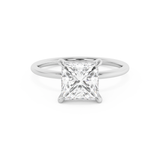 Princess Hidden Halo Lab Grown Diamond Engagement Ring