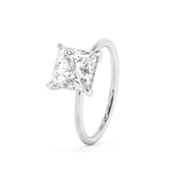 Princess Hidden Halo Lab Grown Diamond Engagement Ring