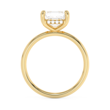 Asscher Hidden Halo Lab Grown Diamond Engagement Ring