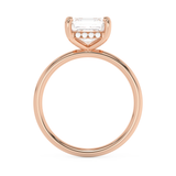 Asscher Hidden Halo Lab Grown Diamond Engagement Ring