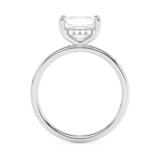 Asscher Hidden Halo Lab Grown Diamond Engagement Ring