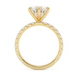 Round Pave Lab Grown Diamond Engagement Ring