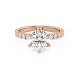 Round Pave Lab Grown Diamond Engagement Ring