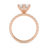 Round Pave Lab Grown Diamond Engagement Ring