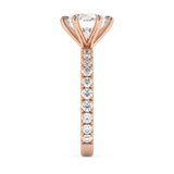 Round Pave Lab Grown Diamond Engagement Ring