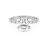 Round Pave Lab Grown Diamond Engagement Ring