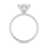 Round Pave Lab Grown Diamond Engagement Ring