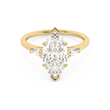Marquise Three Stone Lab Grown Diamond Engagement Ring