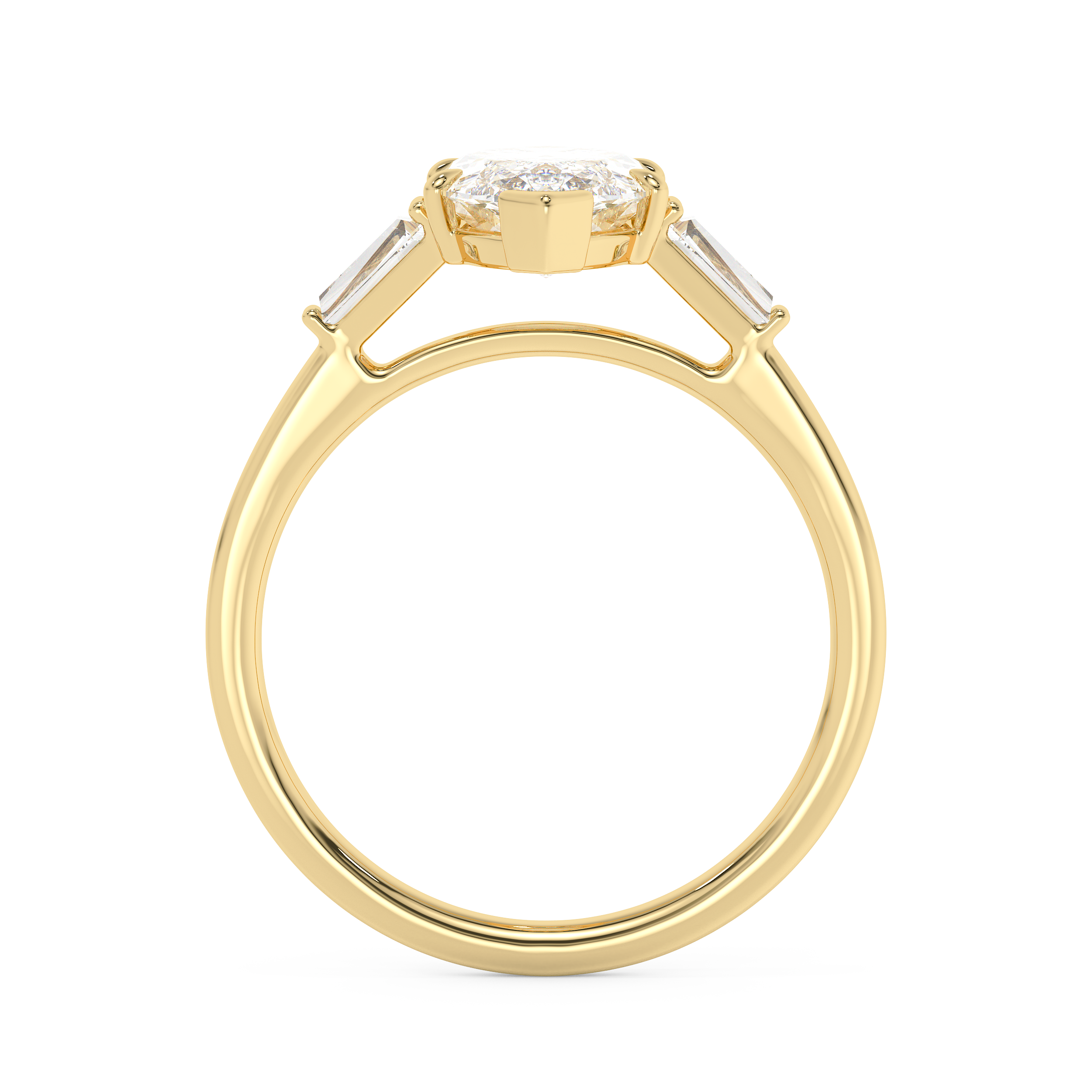 Marquise Three Stone Lab Grown Diamond Engagement Ring