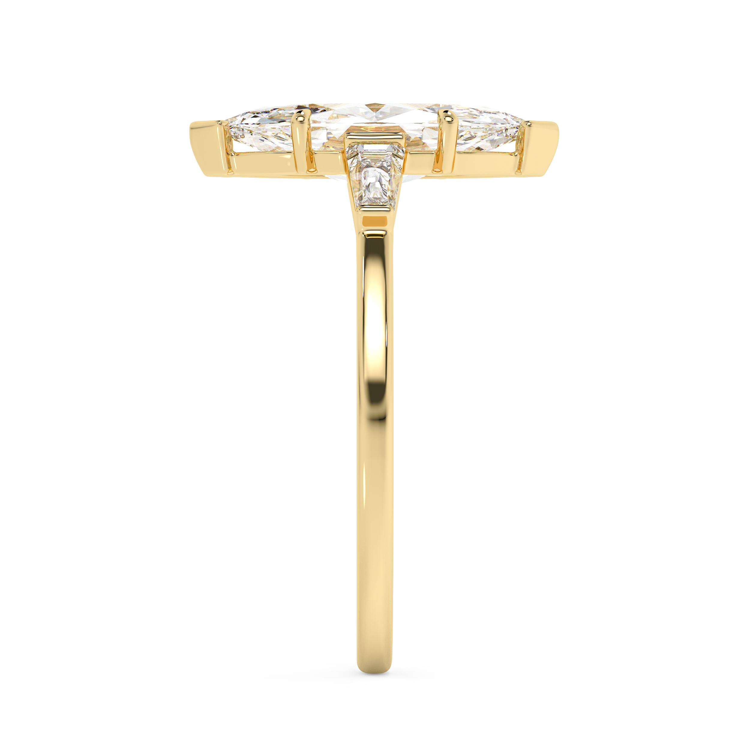 Marquise Three Stone Lab Grown Diamond Engagement Ring