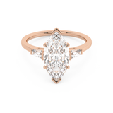 Marquise Three Stone Lab Grown Diamond Engagement Ring