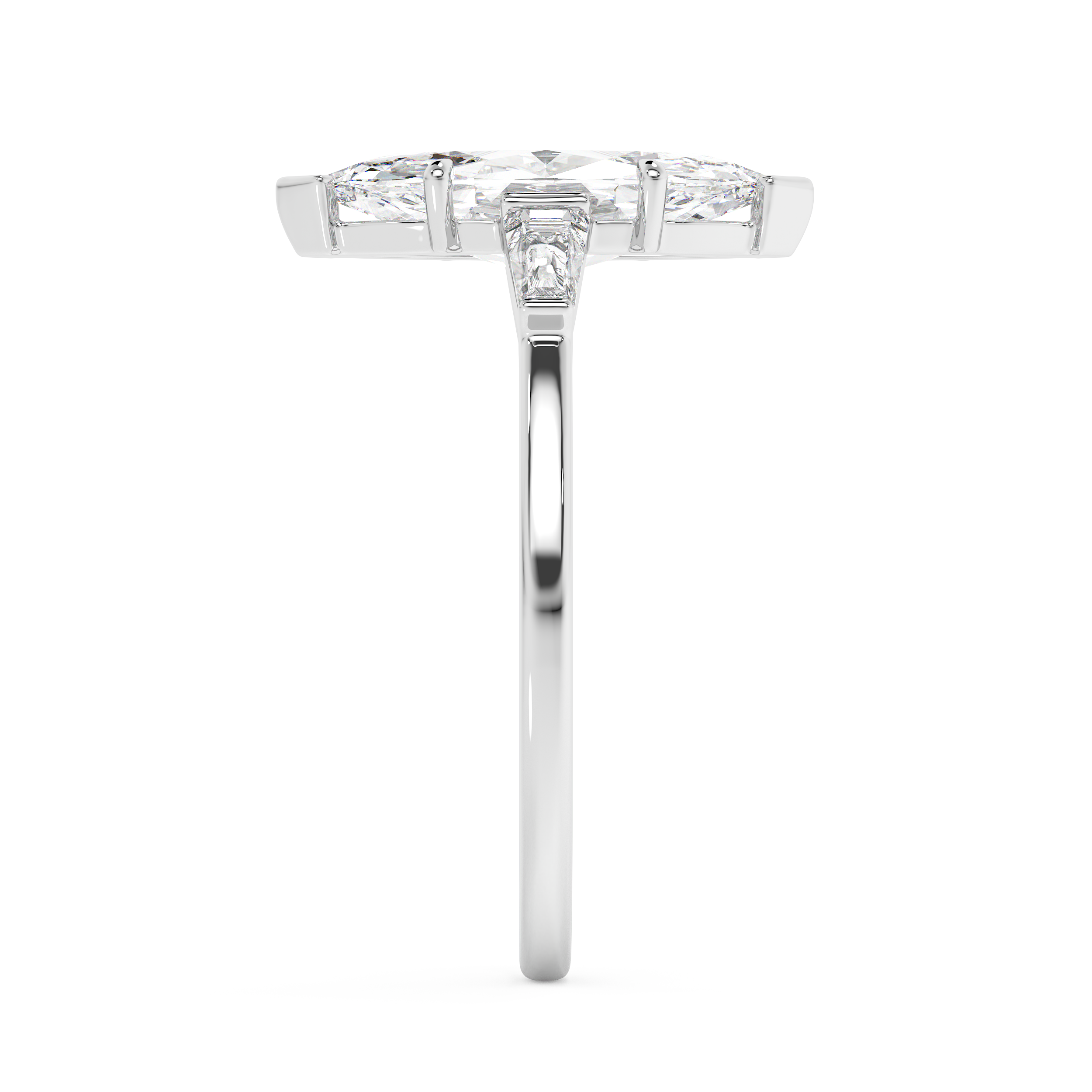 Marquise Three Stone Lab Grown Diamond Engagement Ring
