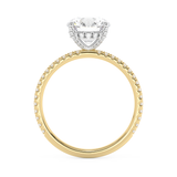 Round Hidden Halo & Pave Lab Grown Diamond Engagement Ring