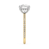 Round Hidden Halo & Pave Lab Grown Diamond Engagement Ring