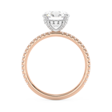 Round Hidden Halo & Pave Lab Grown Diamond Engagement Ring