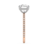 Round Hidden Halo & Pave Lab Grown Diamond Engagement Ring