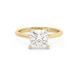 Princess Solitaire Cathedral Lab Grown Diamond Engagement Ring
