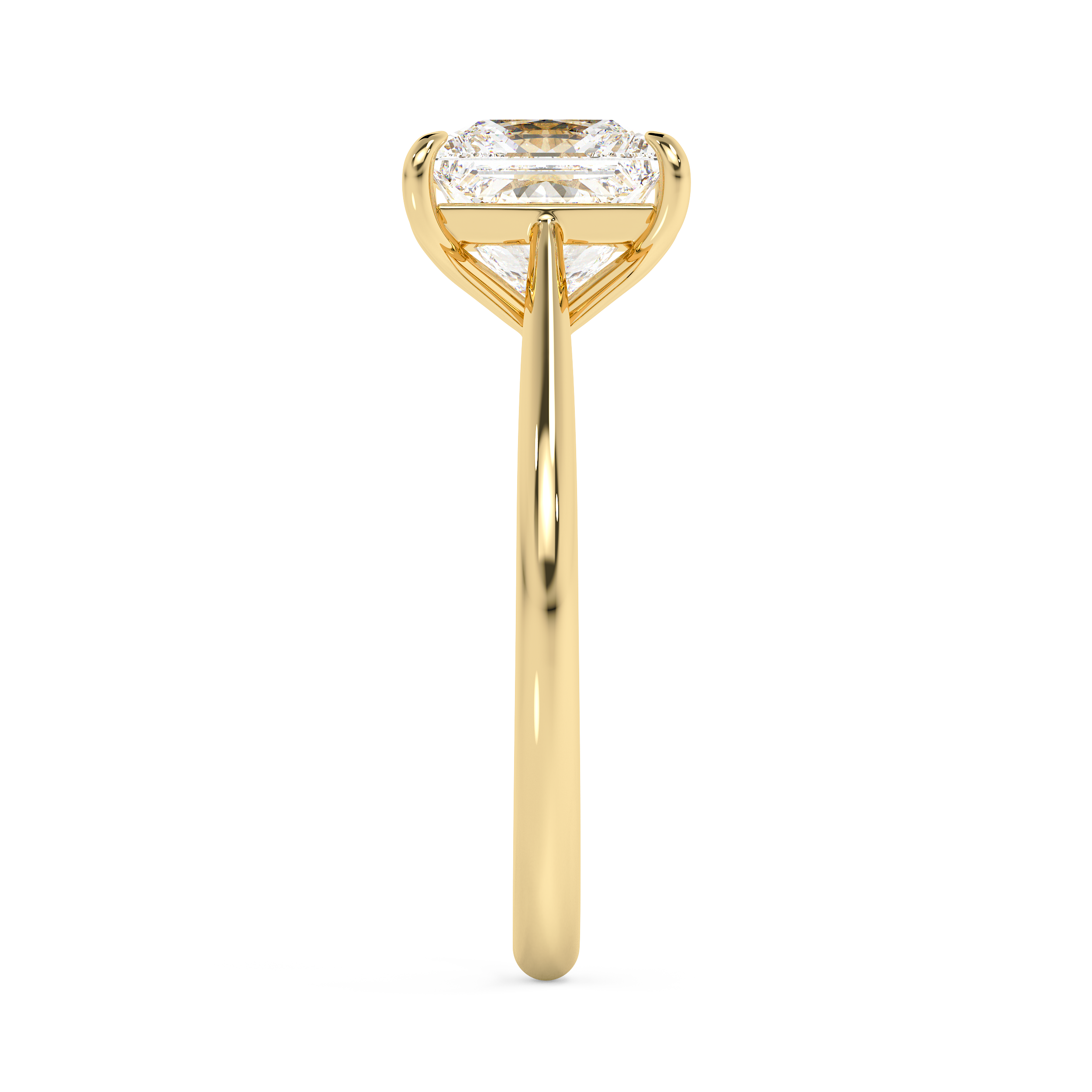 Princess Solitaire Cathedral Lab Grown Diamond Engagement Ring