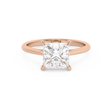 Princess Solitaire Cathedral Lab Grown Diamond Engagement Ring