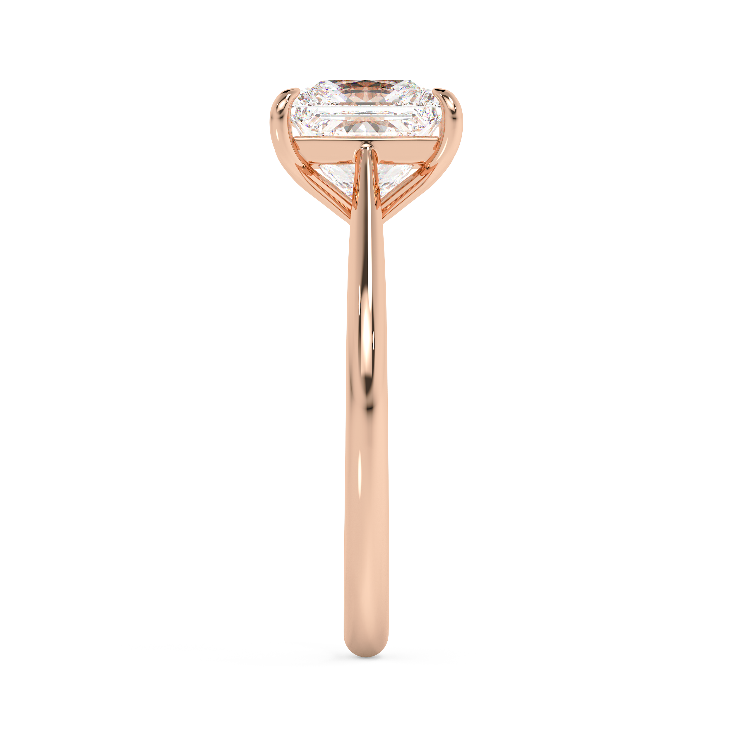 Princess Solitaire Cathedral Lab Grown Diamond Engagement Ring