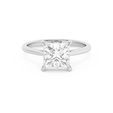 Princess Solitaire Cathedral Lab Grown Diamond Engagement Ring
