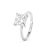 Princess Solitaire Cathedral Lab Grown Diamond Engagement Ring