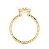 East West Oval Bezel Lab Grown Diamond Engagement Ring