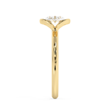 East West Oval Bezel Lab Grown Diamond Engagement Ring