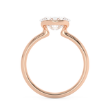 East West Oval Bezel Lab Grown Diamond Engagement Ring