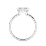 East West Oval Bezel Lab Grown Diamond Engagement Ring