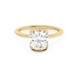 Round Bezel Lab Grown Diamond Engagement Ring