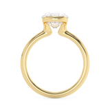 Round Bezel Lab Grown Diamond Engagement Ring