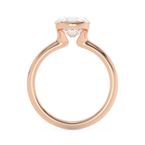Round Bezel Lab Grown Diamond Engagement Ring