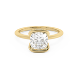 Cushion Bezel Lab Grown Diamond Engagement Ring