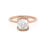 Cushion Bezel Lab Grown Diamond Engagement Ring