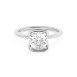 Cushion Bezel Lab Grown Diamond Engagement Ring