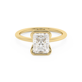 Radiant Half Bezel Lab Grown Diamond Engagement Ring