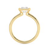 Radiant Half Bezel Lab Grown Diamond Engagement Ring