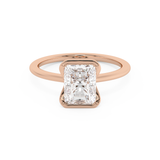 Radiant Half Bezel Lab Grown Diamond Engagement Ring