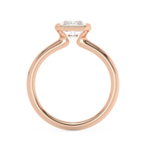 Radiant Half Bezel Lab Grown Diamond Engagement Ring