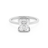 Radiant Half Bezel Lab Grown Diamond Engagement Ring