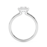 Radiant Half Bezel Lab Grown Diamond Engagement Ring