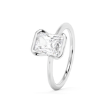 Radiant Half Bezel Lab Grown Diamond Engagement Ring