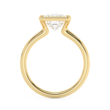 Princess Half Bezel Lab Grown Diamond Engagement Ring