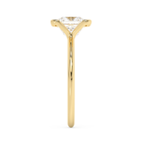 Princess Half Bezel Lab Grown Diamond Engagement Ring