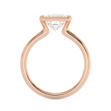Princess Half Bezel Lab Grown Diamond Engagement Ring