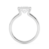Princess Half Bezel Lab Grown Diamond Engagement Ring