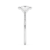 Princess Half Bezel Lab Grown Diamond Engagement Ring
