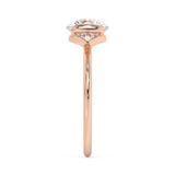Round Half Bezel Lab Grown Diamond Engagement Ring